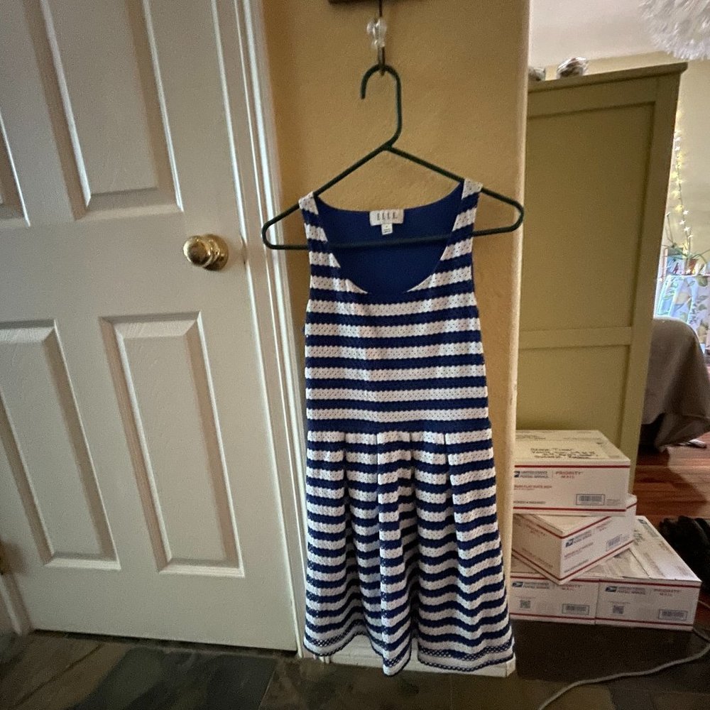 Blue and white stripped sundress